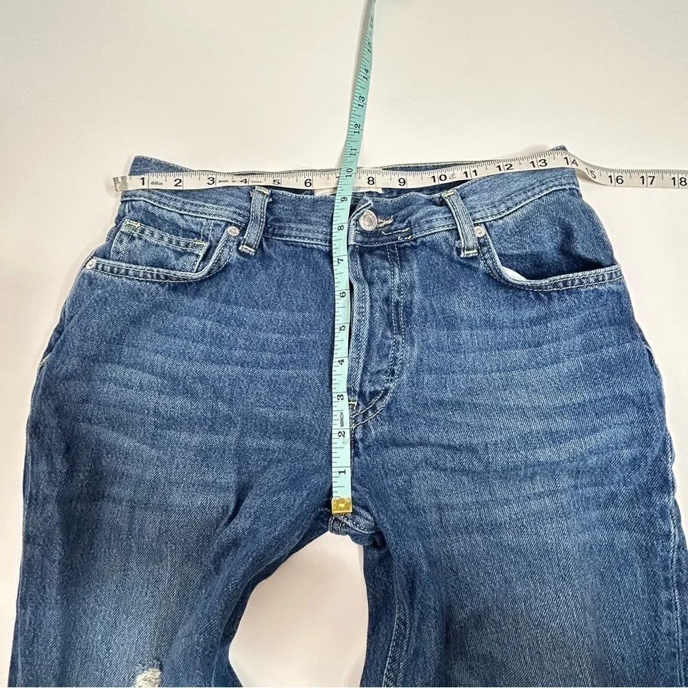 FREE PEOPLE We The Free Maggie Straight Leg Womens Dark Wash Jeans